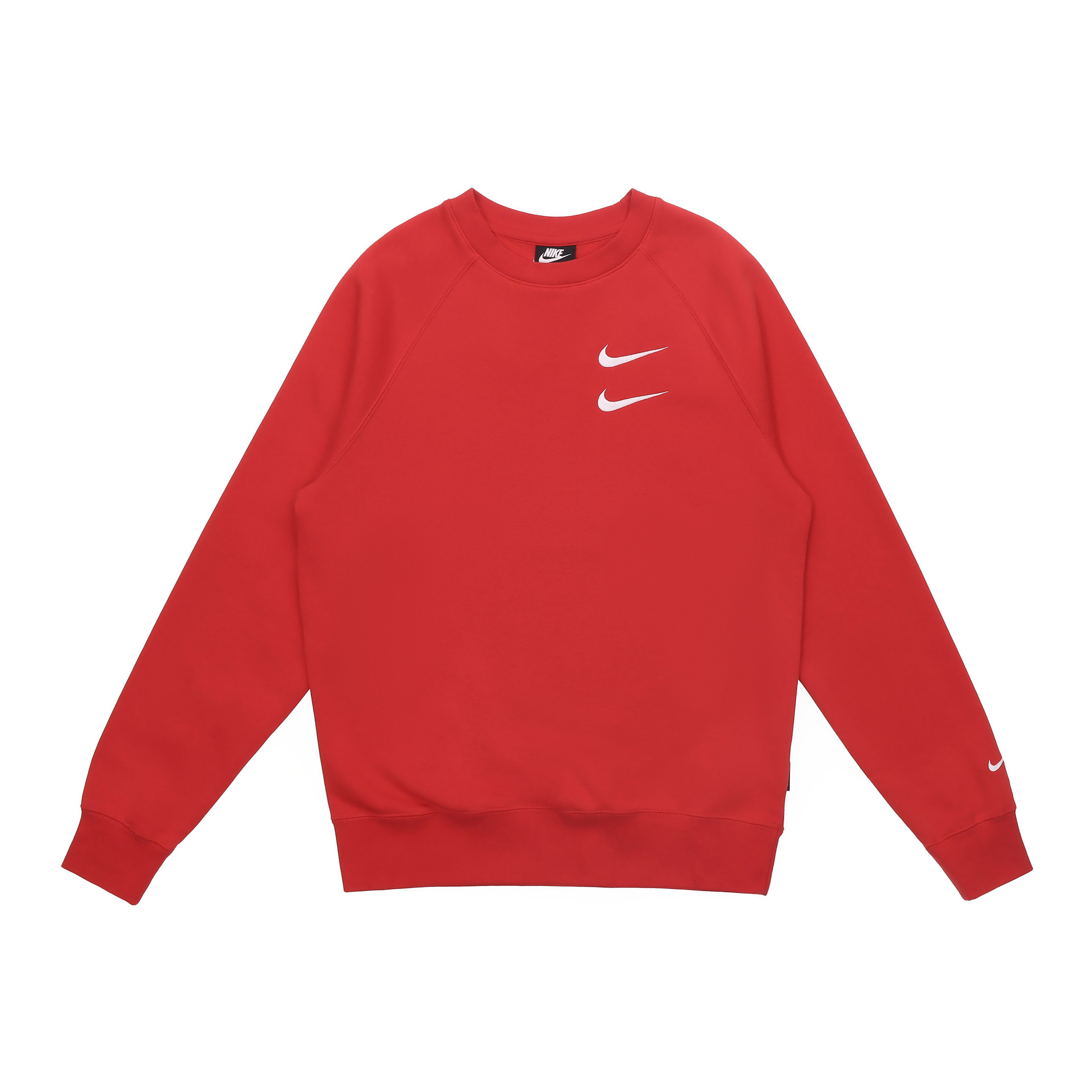 Nike Double Swoosh Fleece Crewneck Sweatshirt Winter Red DD5079-657