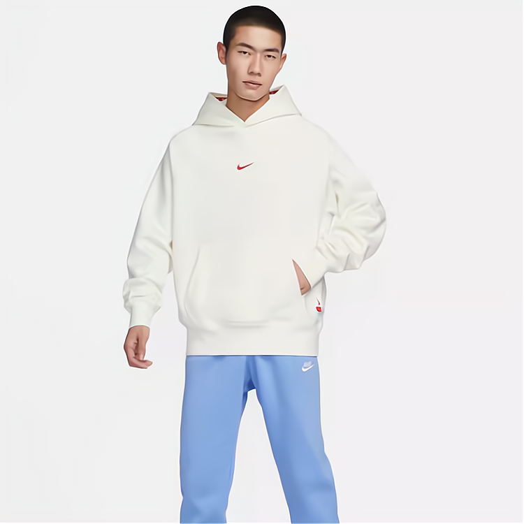 Nike Dragon CNY FW23 Logo Print Fleece Hoodie Sail White FZ6373-133 圖 4