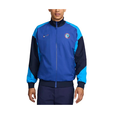 Nike Dri-FIT Soccer Anthem Jacket Retro Style Dark Blue Full-Zip Jacket HF1827-495