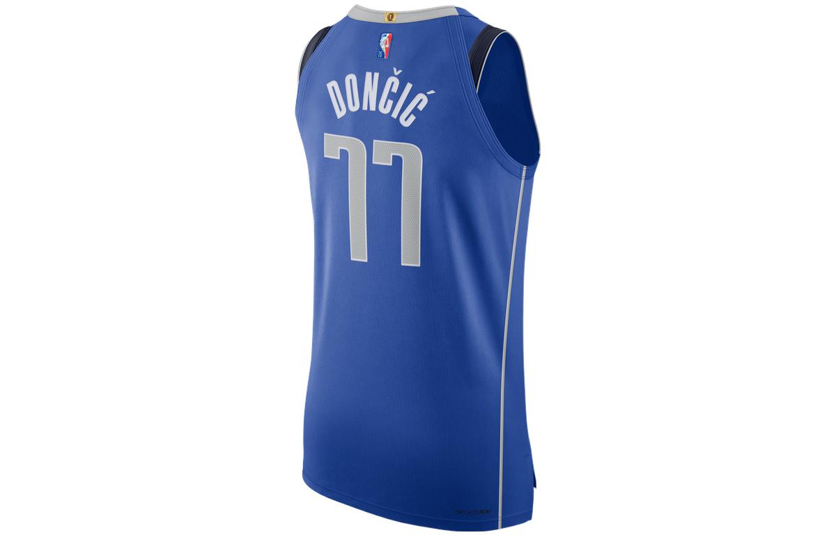 Lookbook 耐克DRI-FIT Luka Doncic 独行侠77号NBA篮球球衣蓝色男款. DB3310-480