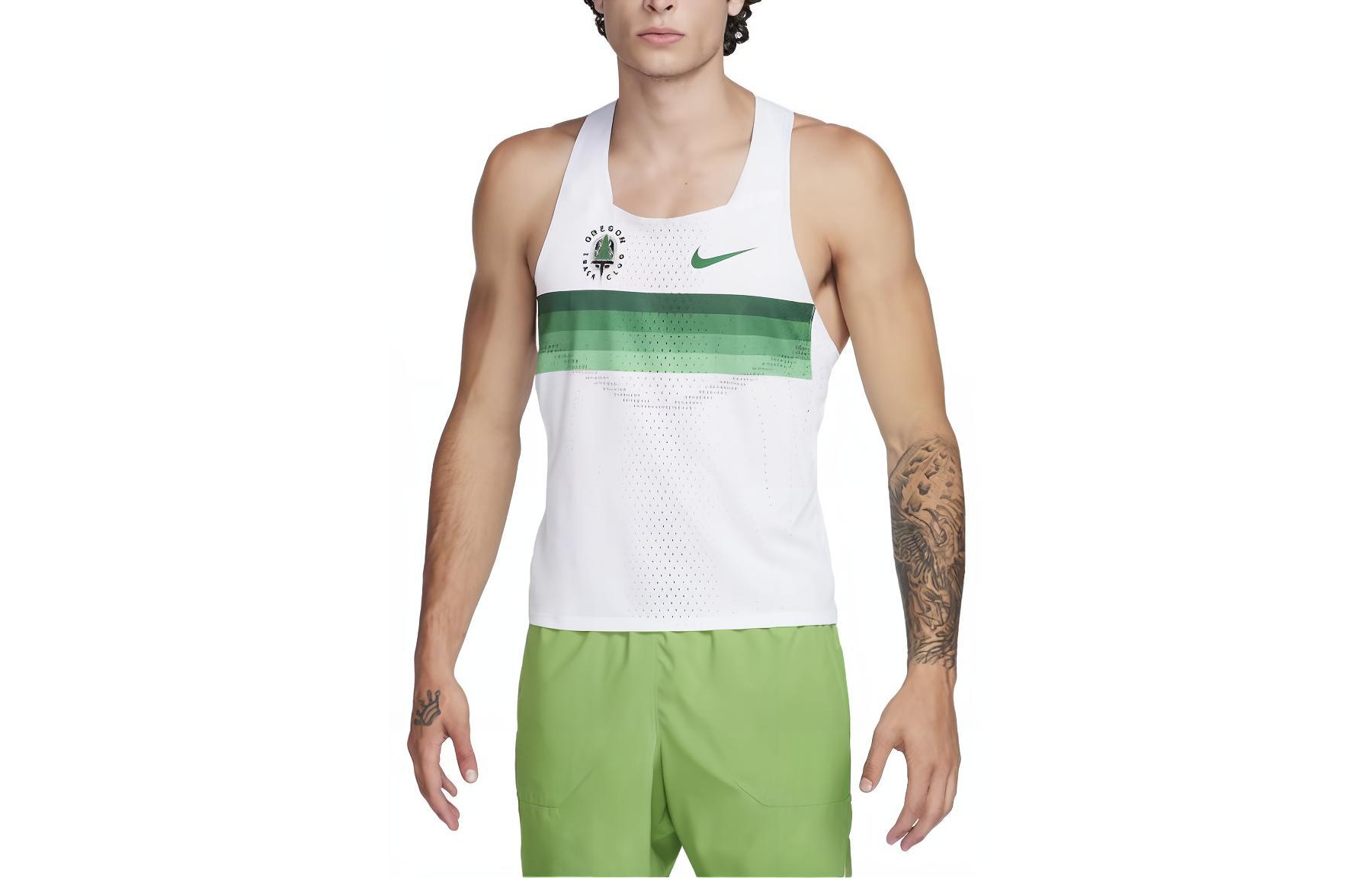 Nike Dri-Fit ADV Oregon Track Club AeroSwift Logo  Running Tank White DR5812-100