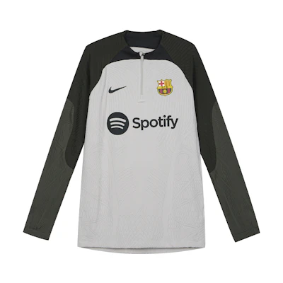 Nike Dri-Fit Barcelona 23/24 Half-Zip Colorblock Long-Sleeve Soccer Shirt Green DX2908-222