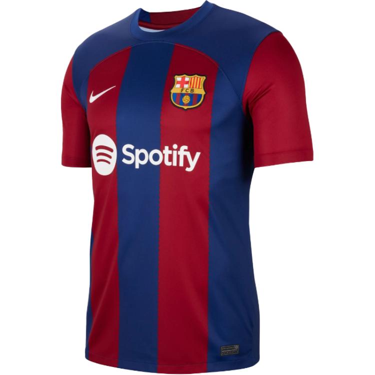 Nike Dri-Fit Barcelona 23/24 Home Jersey Fan Version Blue Mens Soccer Shirt DX2687-456