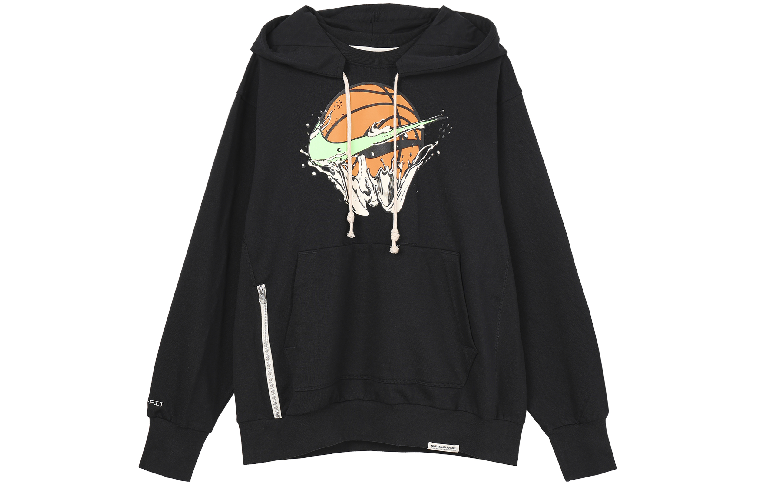 Nike Dri-Fit Basketball Graphic Hoodie Long Sleeve Pullover FB7138-010
