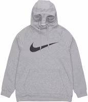 Nike Dri-Fit Casual Logo Hoodie Pullover Light Gray CZ2426-063