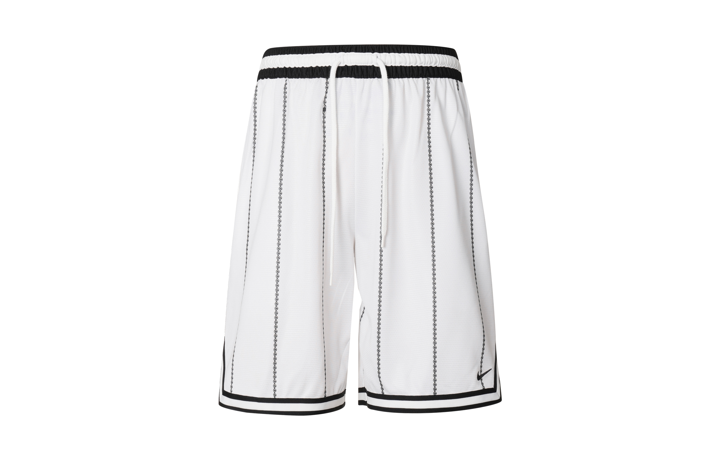 Nike Dri-FIT DNA Loose-Fit Striped Drawstring Basketball Shorts White Mens DQ6088-121