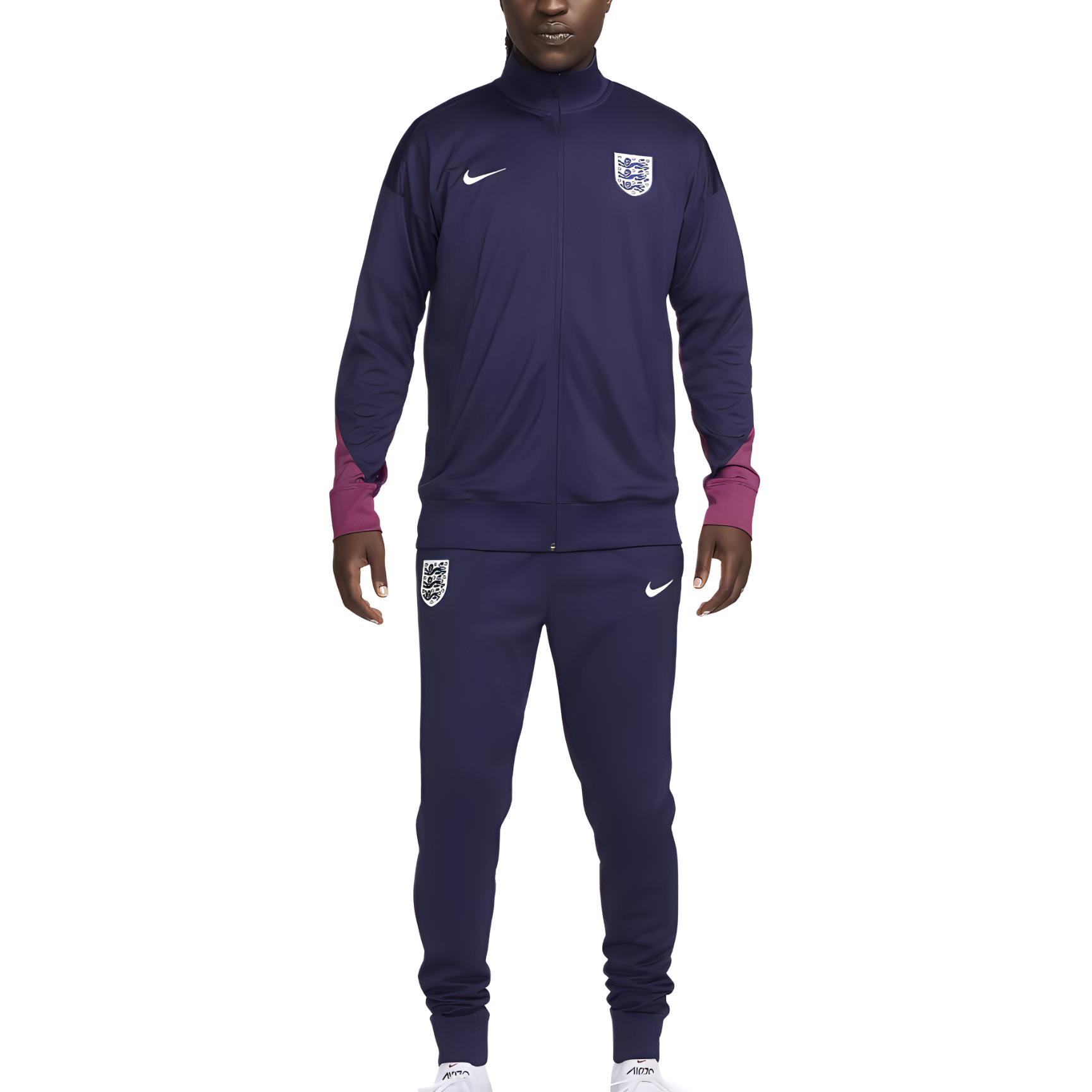 Nike Dri-FIT England Strike Knit Soccer Tracksuit Purple/Rosewood/White . FJ2342-555