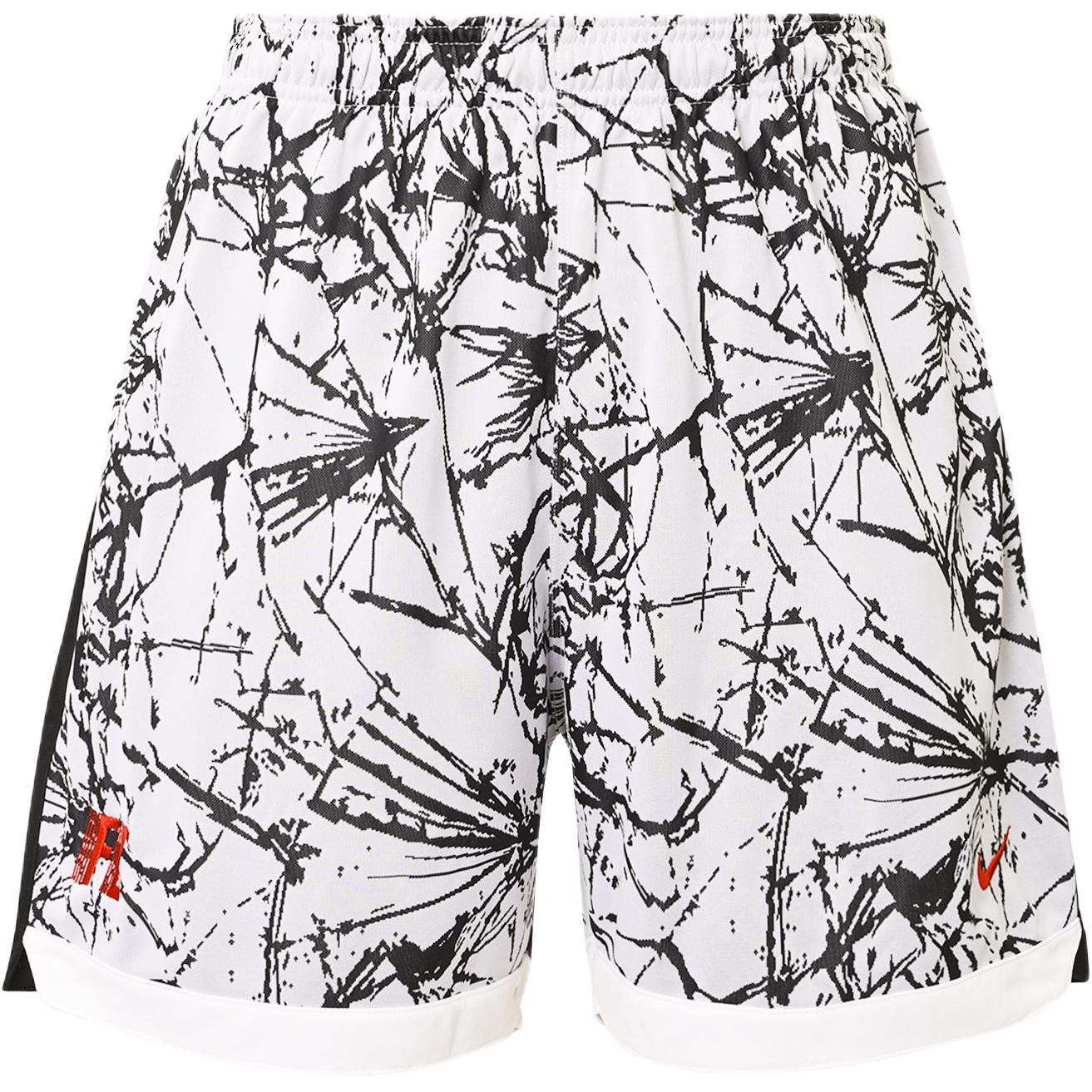 Nike Dri-FIT F.C. All-Over Print High-Waisted Soccer Shorts White DV9762-100