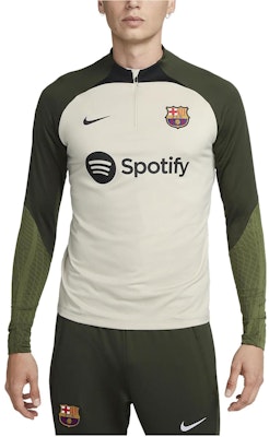 Nike Dri-Fit FC Barcelona 23/24 Sudadera Entrenamiento Manga Larga Verde Oliva. DX3102-222 Details for Nike Dri-Fit FC Barcelona 23/24 Sudadera Entrenamiento Manga Larga Verde Oliva. DX3102-222