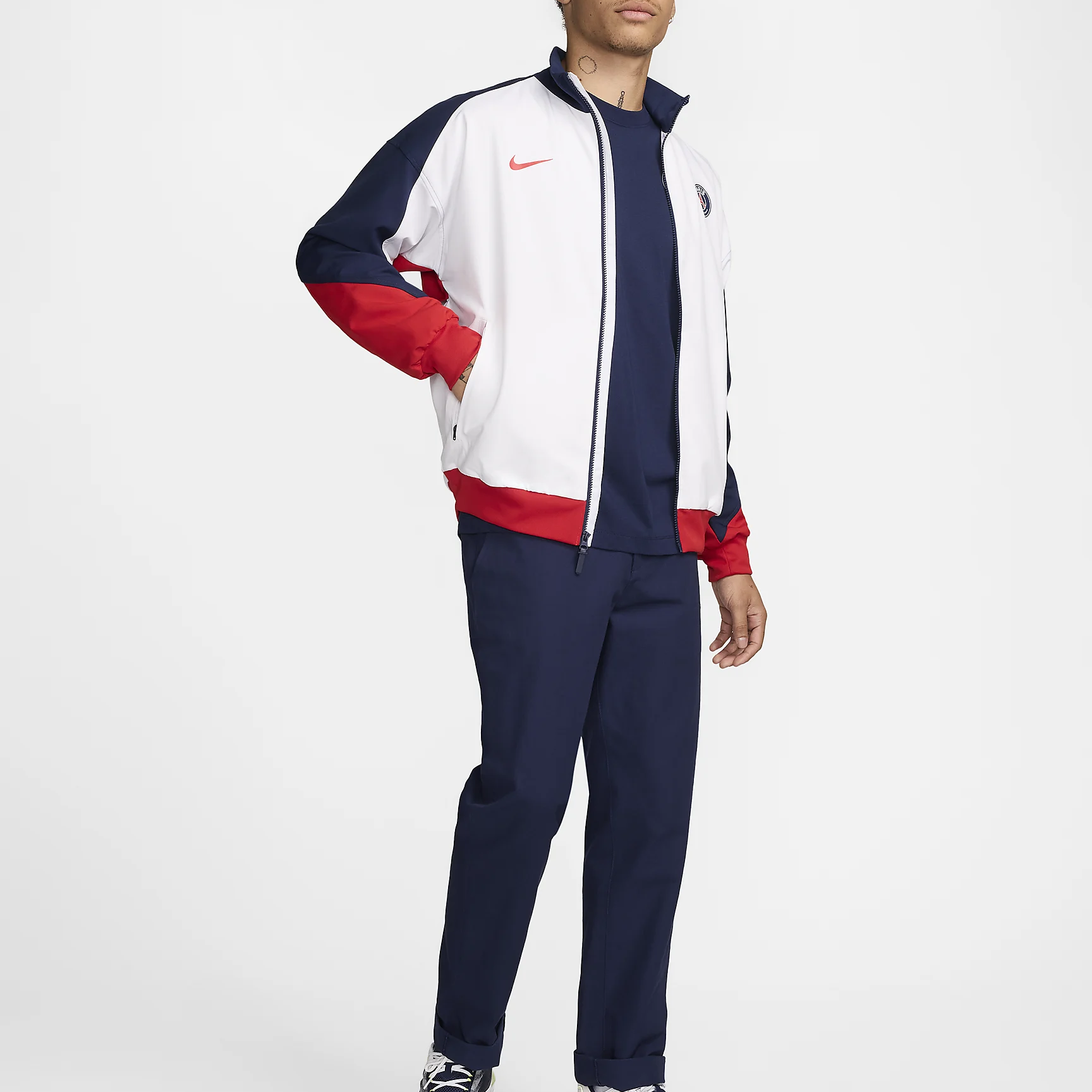 Nike Dri-FIT Full-Zip Retro Stand Collar Jacket White . FN9799-100 圖 4