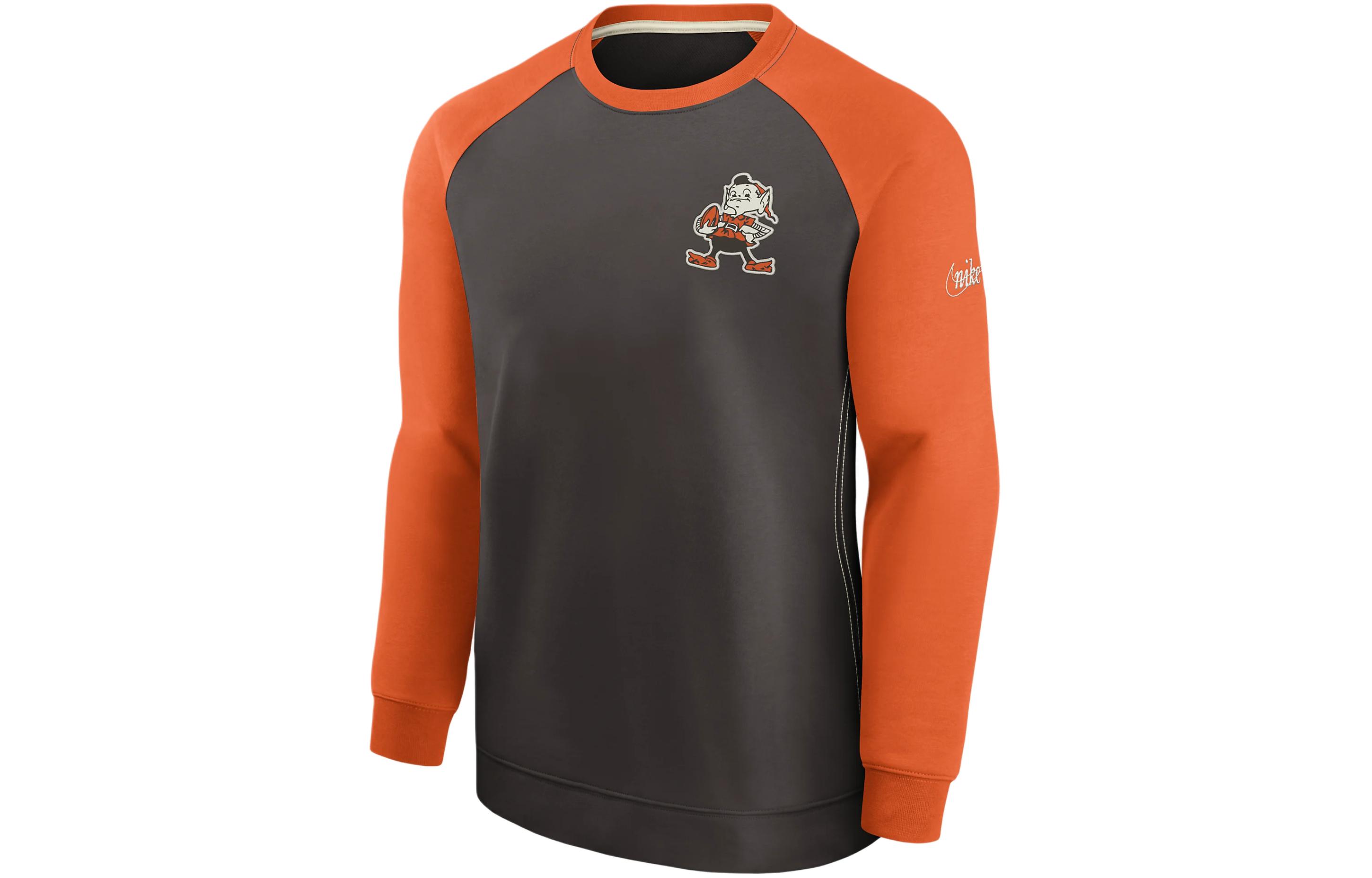 Nike Dri-FIT Historic NFL Cleveland Browns Brown Graphic Long Sleeve Crew NKO110HQV1D-ILB