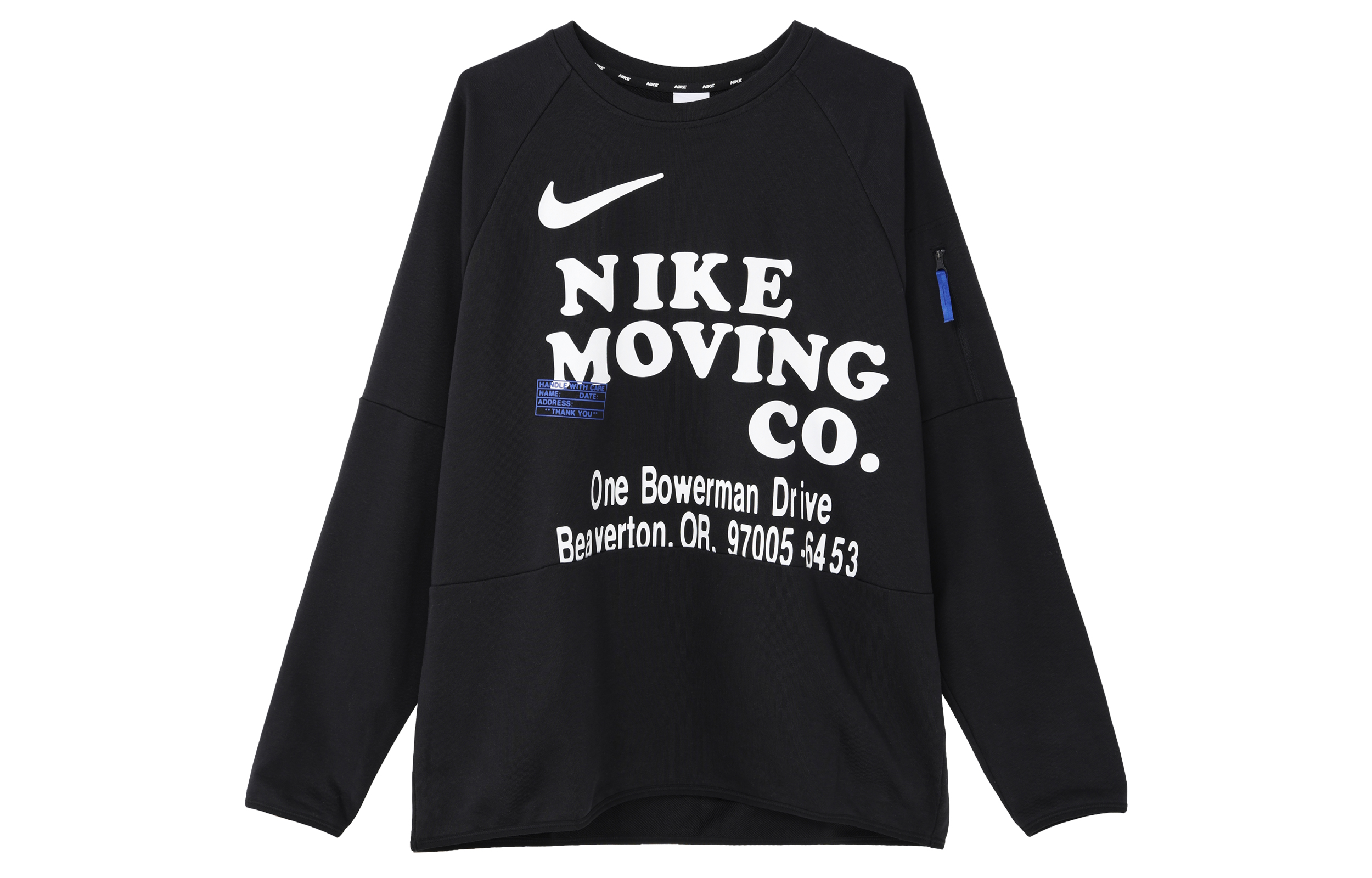 Nike Dri-FIT Letter Print Retro Crewneck Long-Sleeve Sweatshirt Black Mens DX0903-010
