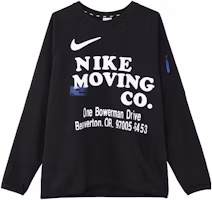 Nike Dri-FIT Letter Print Retro Crewneck Long-Sleeve Sweatshirt Black Mens DX0903-010 Nike Dri-FIT Letter Print Retro Crewneck Long-Sleeve Sweatshirt Black Mens DX0903-010