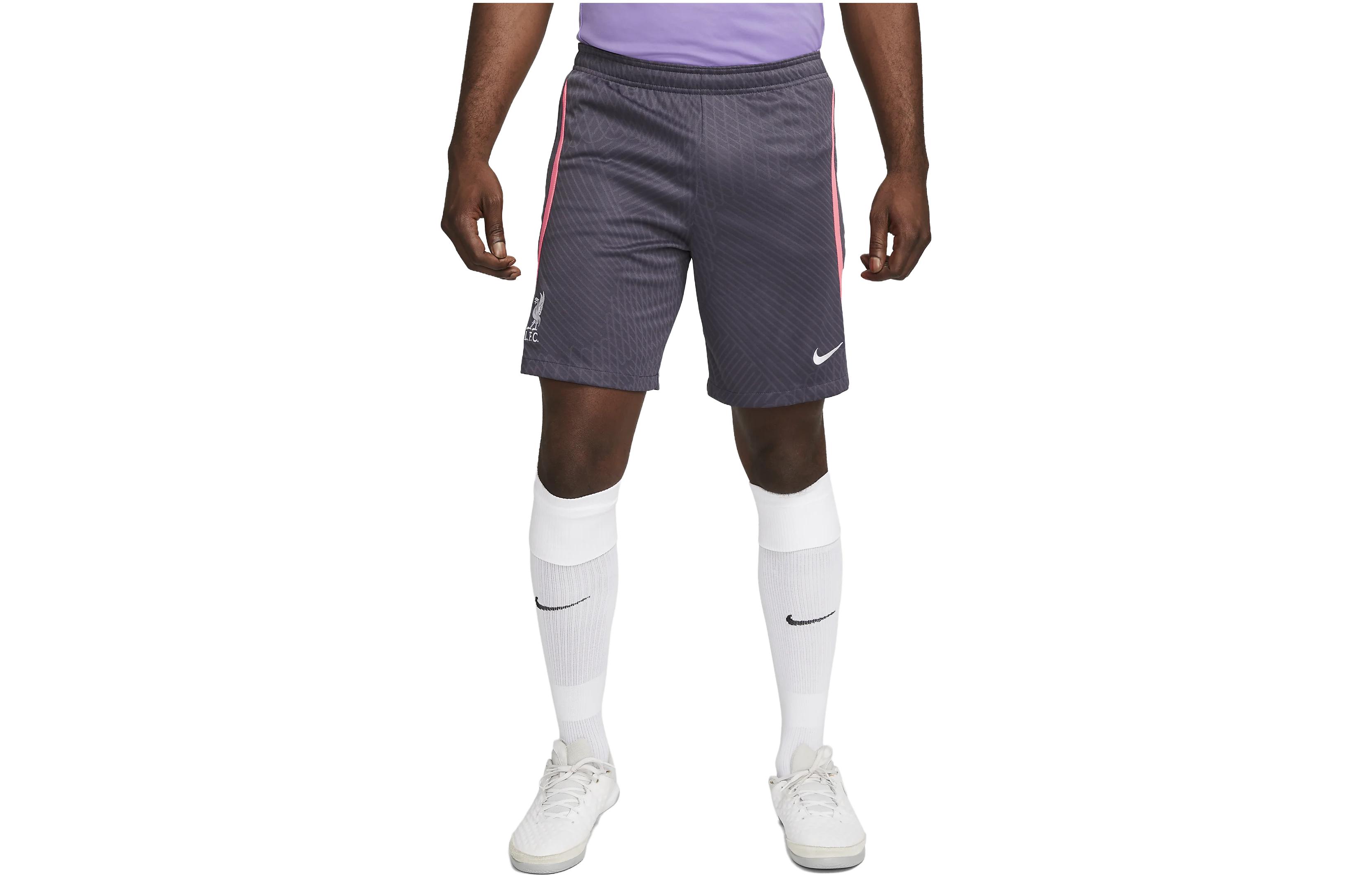 Nike Dri-FIT Liverpool FC Strike Third Embroidered Knit Soccer Shorts Grey Men FJ8878-015