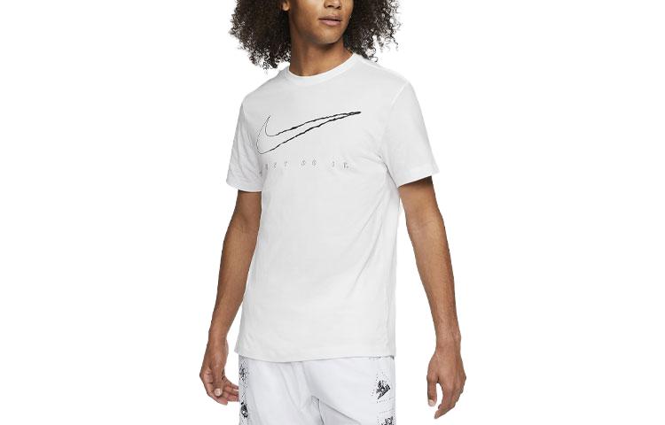 Nike Dri-FIT Logo Graphic Crew Neck T-Shirt  White CT6474-100