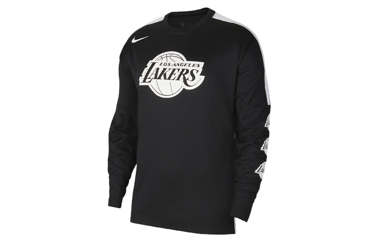 Nike Dri-FIT Los Angeles Lakers Crewneck Sweatshirt Black CW2246-010 圖 2