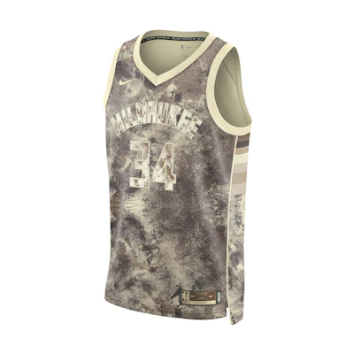 Nike Dri-FIT Milwaukee Bucks Giannis Antetokounmpo 34 Jersey 22-23 Protein Gray. FD4095-280