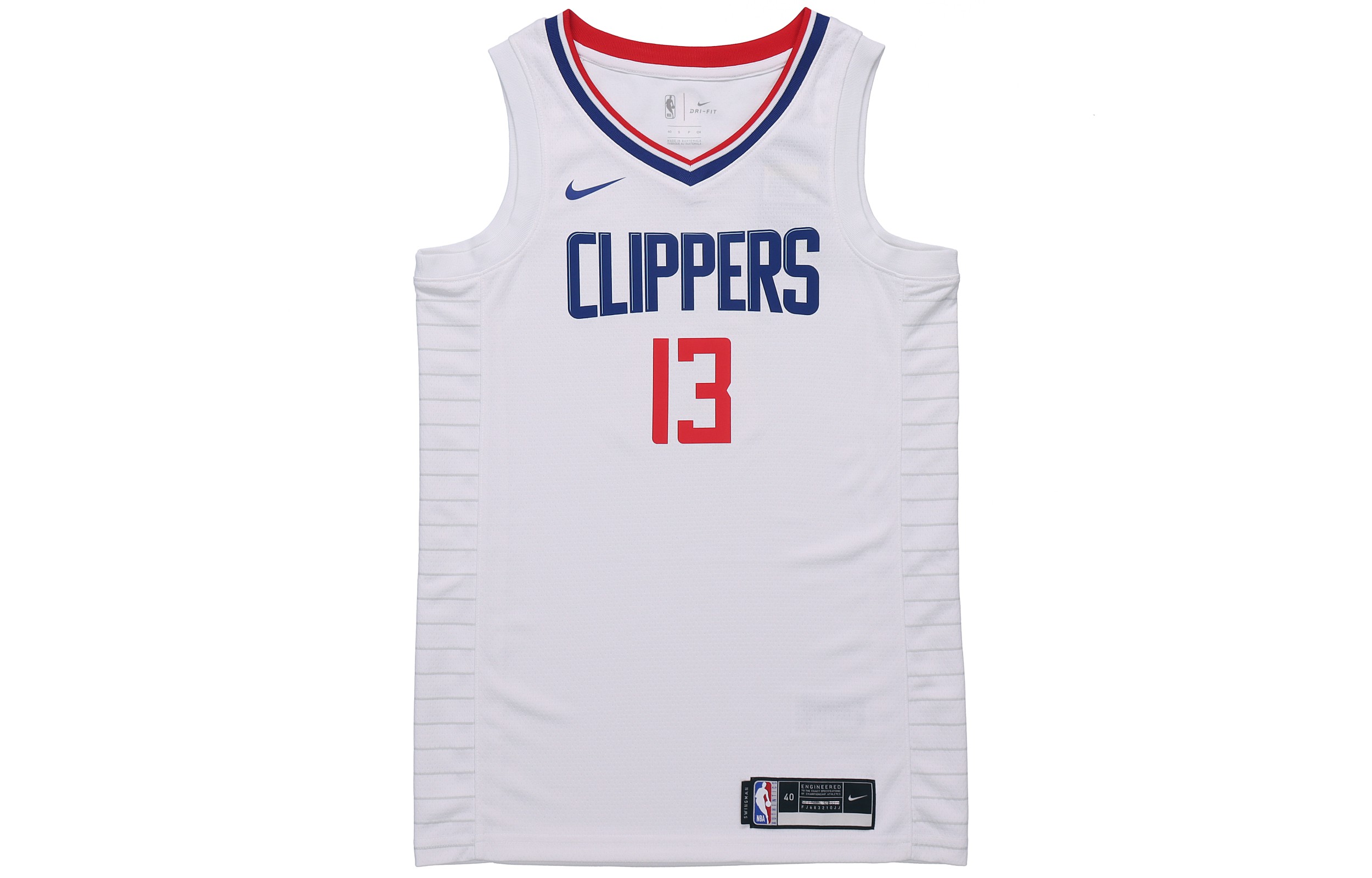 Nike Dri-Fit NBA 2020 LA Clippers Paul George #13 Basketball Jersey - White CW3594-101