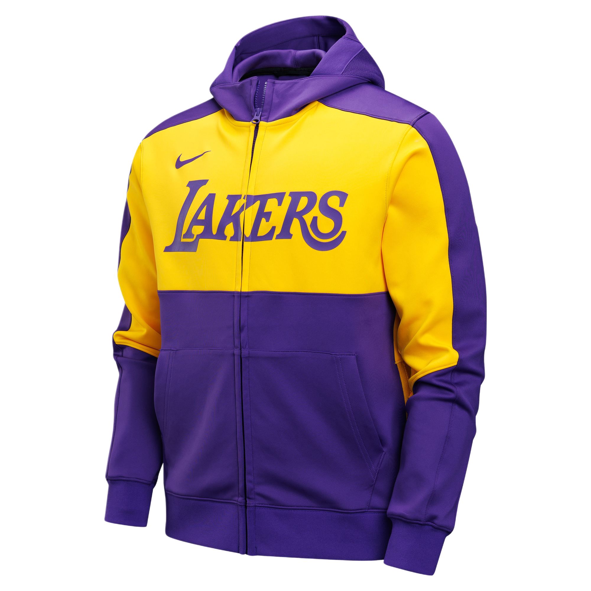 Nike DRI-FIT NBA Los Angeles Lakers Hoodie Jacket Purple/Amarillo Yellow . FQ3223-504