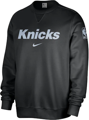 Nike DRI-FIT NBA New York Knicks Crewneck Long Sleeve Tee Black/Ivory Blue FV2071-010 Buy Nike DRI-FIT NBA New York Knicks Crewneck Long Sleeve Tee Black/Ivory Blue FV2071-010