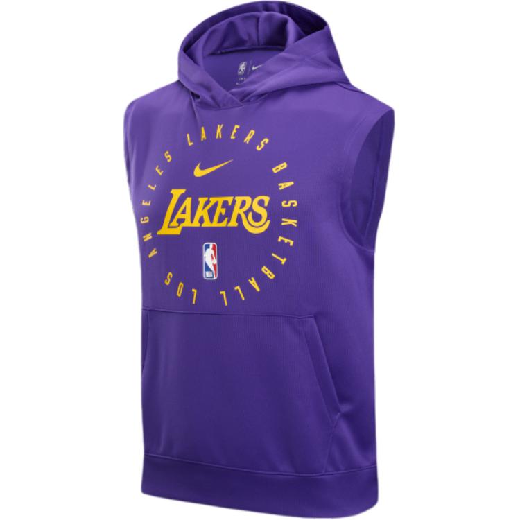 Nike DRI-FIT NBA Spotlight Lakers Purple/Amarillo Sleeveless Hoodie HJ9174-504