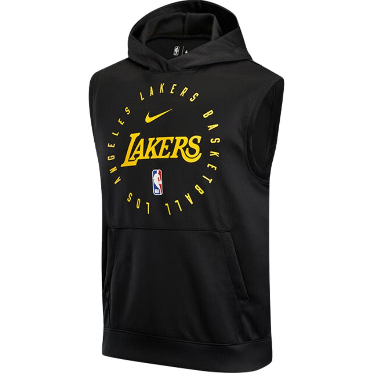 Nike DRI-FIT NBA Spotlight Los Angeles Lakers Black Sleeveless Hoodie Men HJ9174-010