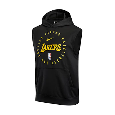 Nike DRI-FIT NBA Spotlight Los Angeles Lakers Black Sleeveless Hoodie Men HJ9174-010