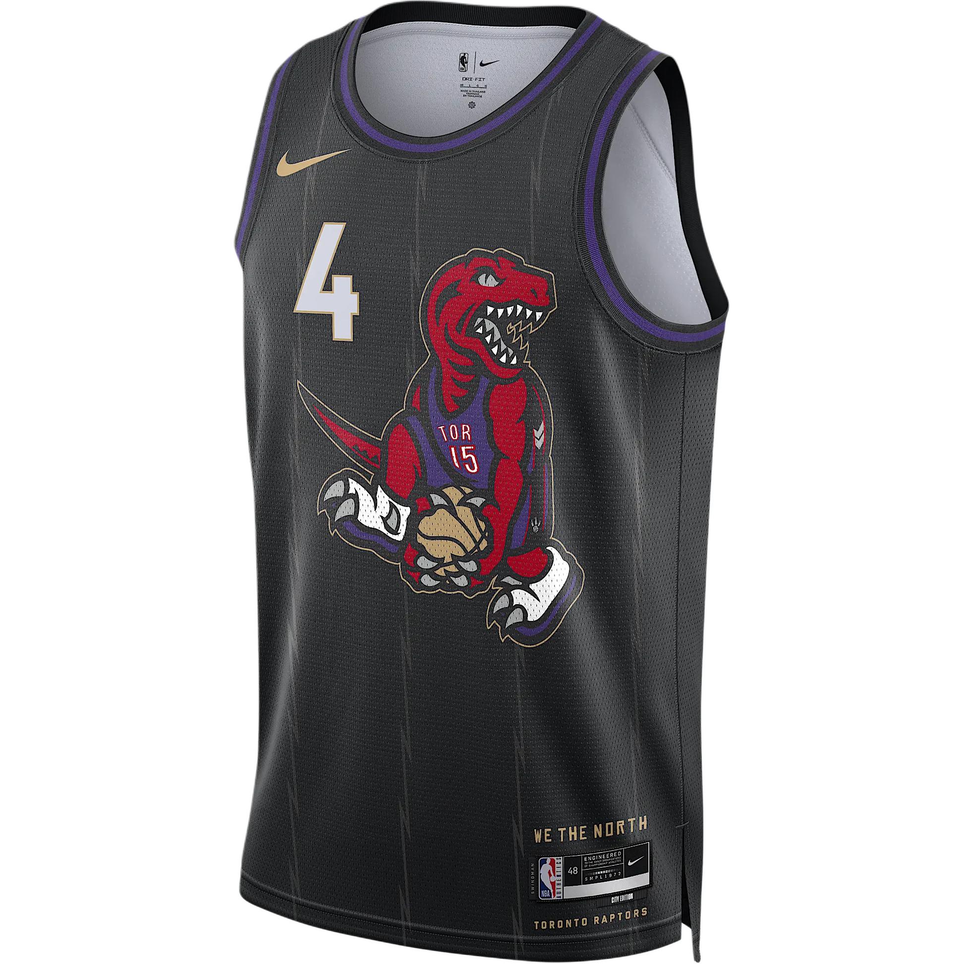 Nike Dri-Fit NBA Toronto Raptors Scottie Barnes 2024/25 Black Jersey. FQ4362-010