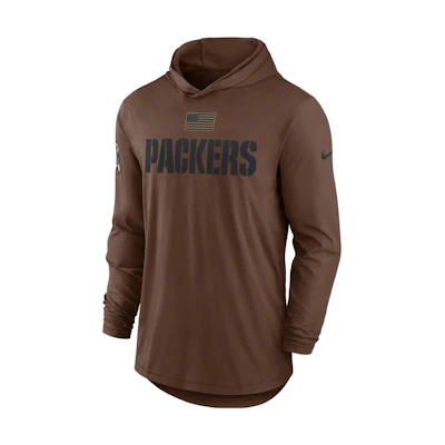 Nike Dri-FIT NFL Letter Print Long-Sleeve Hoodie Brown Sweatshirt 010J01CBA2C-U8F