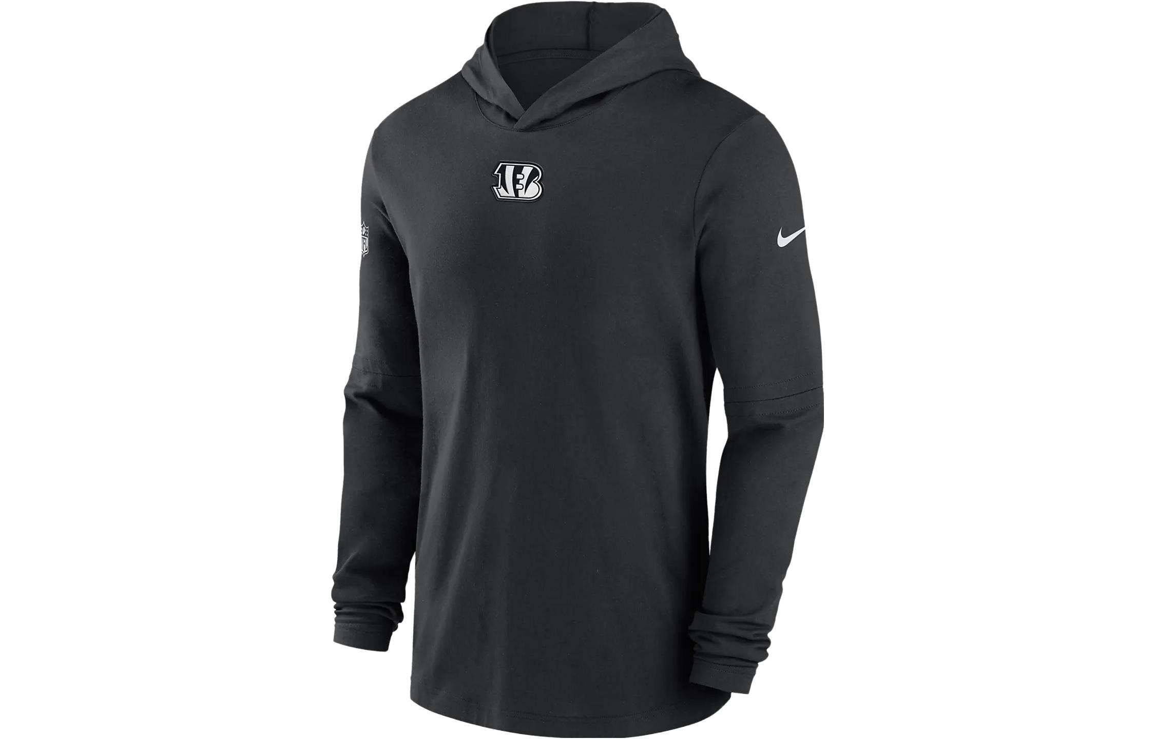 Nike Dri-Fit NFL Logo Print Black Long-Sleeve Hoodie 00MQ00A9A-PKB