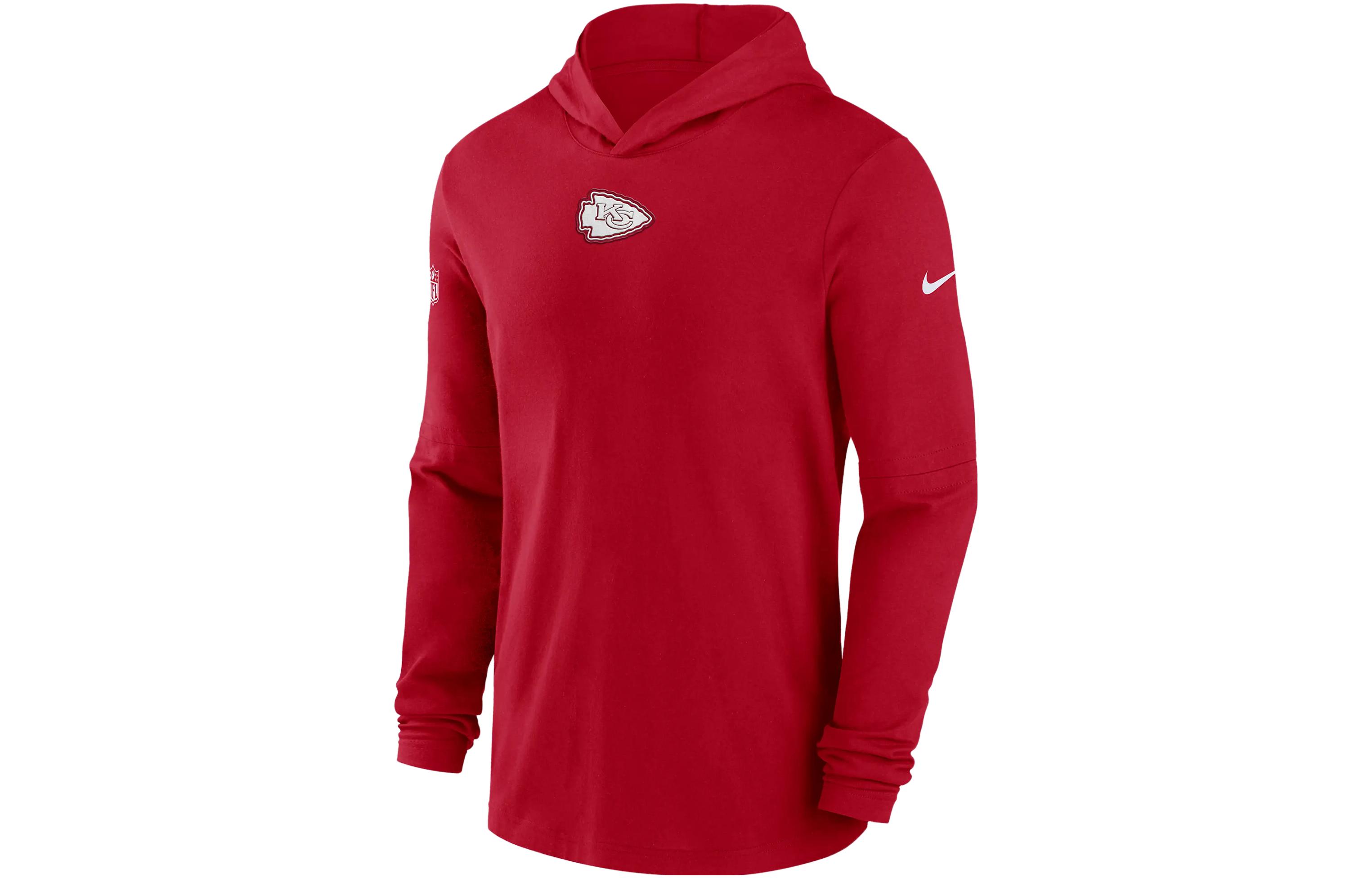 Nike Dri-FIT NFL Red Long-Sleeve Hooded Sweatshirt 00MQ65N7G-PKB