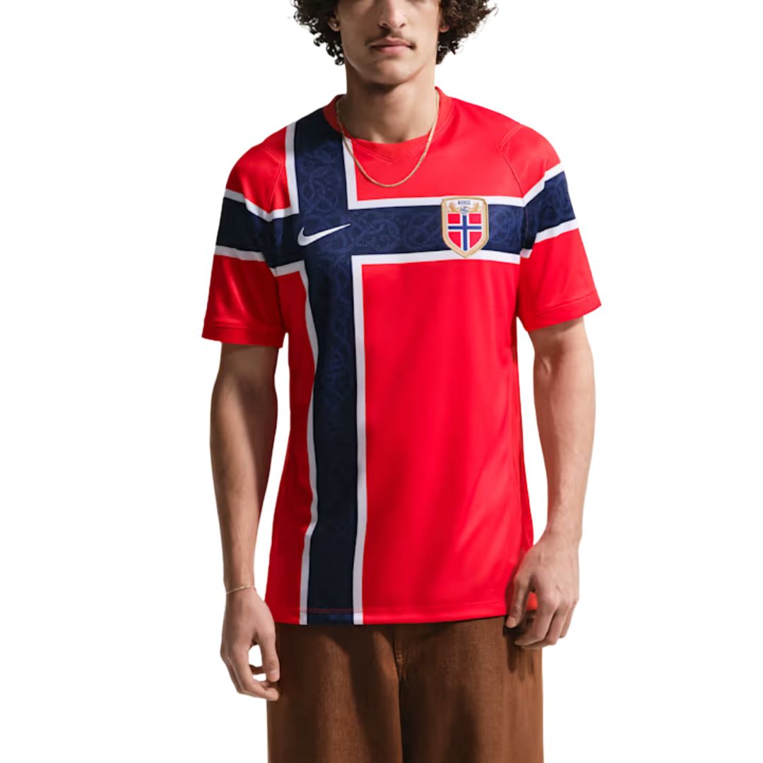 Nike Dri-Fit Norway 2026 Home Stadium Replica Soccer Jersey Short Sleeve IB5316-673