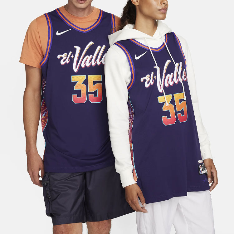 Lookbook Nike Dri-Fit Phoenix Suns Kevin Durant #35 City Edition Jersey 2023/24 Purple Unisex DX8773-536