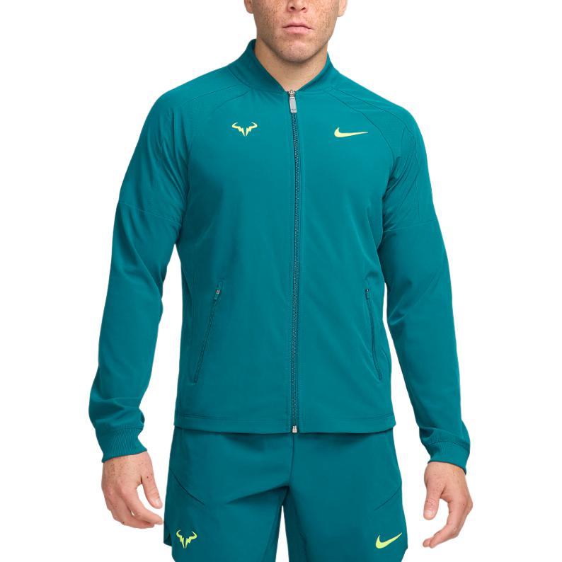 Nike Dri-FIT Rafa Crystal Blue Jacket with Logo Graphic and Zip Neckline DV2885-381