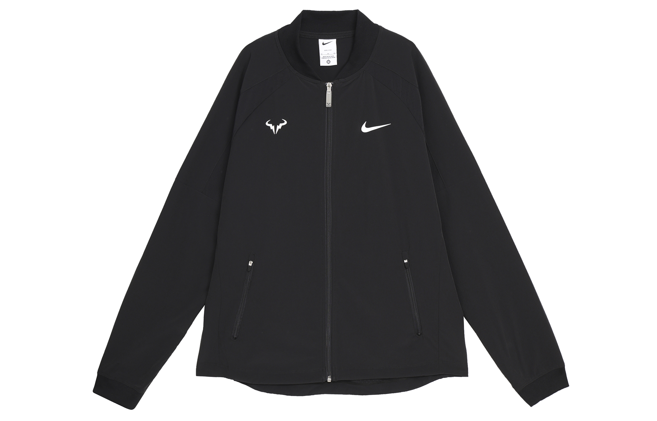 Nike Dri-FIT Rafa Solid Black Zip-Up Jacket Casual Outerwear DV2886-010