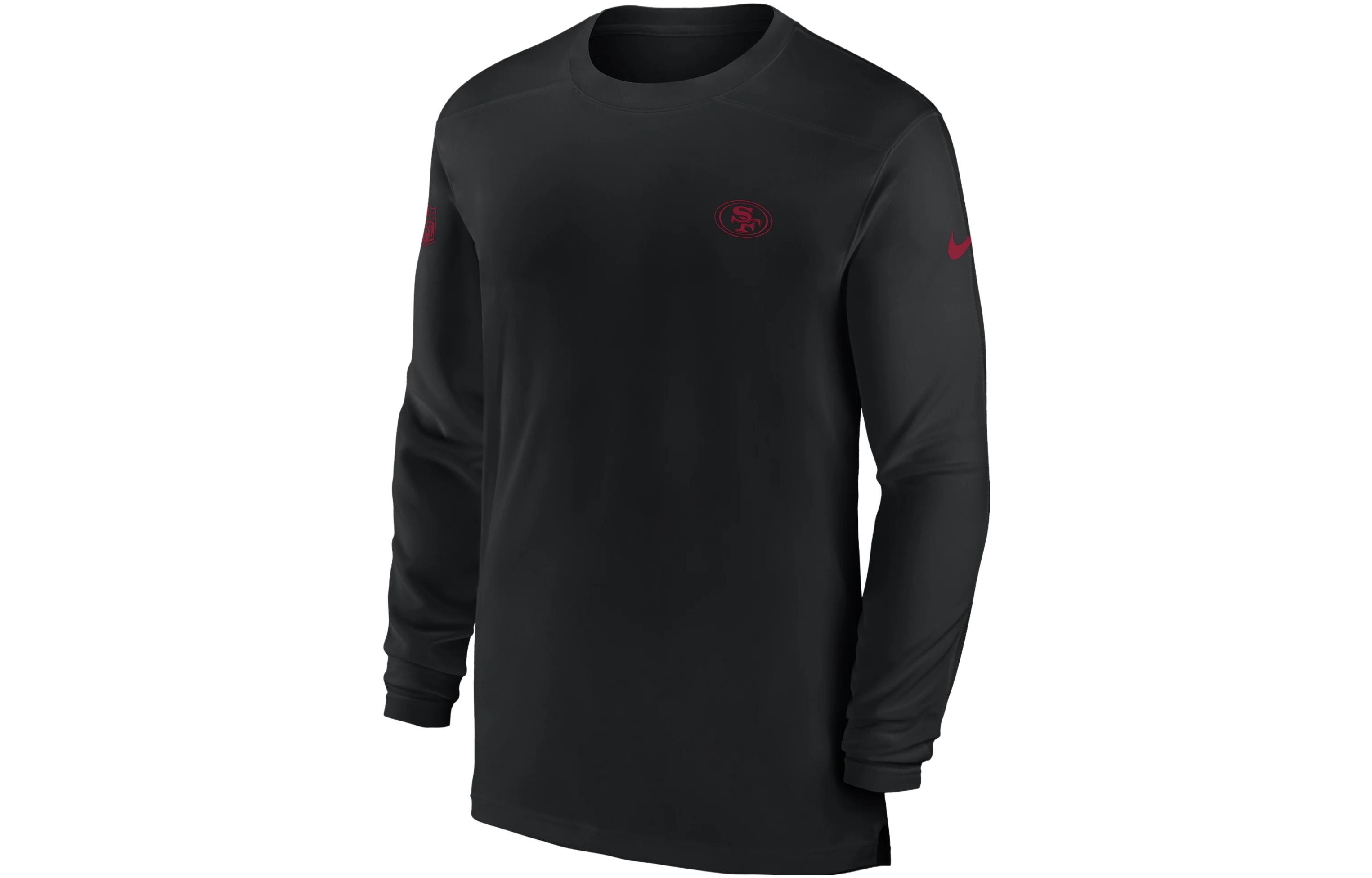 Nike Dri-FIT Sideline Coach NFL 49ers Logo Hoodie Black Sweatshirt 00M200A73-0BK
