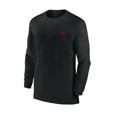 Nike Dri-FIT Sideline Coach NFL 49ers Logo Hoodie Black Sweatshirt 00M200A73-0BK
