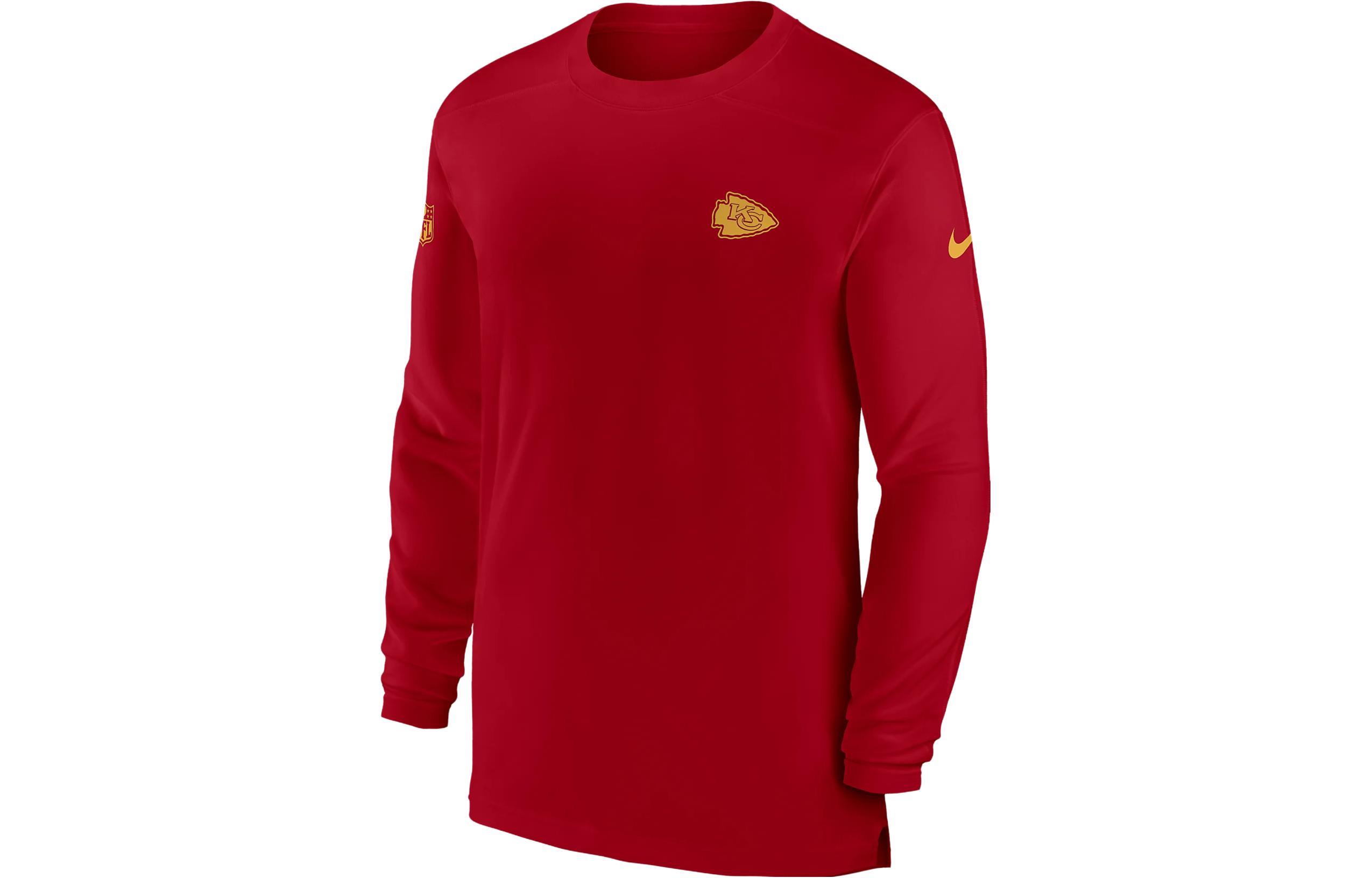 Nike Dri-FIT Sideline Coach NFL Kansas City Chiefs Logo Sweatshirt Red Men 00M265N7G-0BK