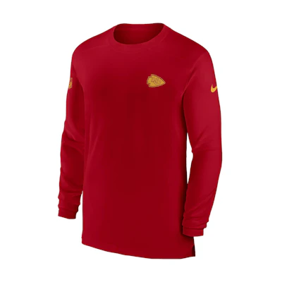 Nike Dri-FIT Sideline Coach NFL Kansas City Chiefs Logo Sweatshirt Red Men 00M265N7G-0BK
