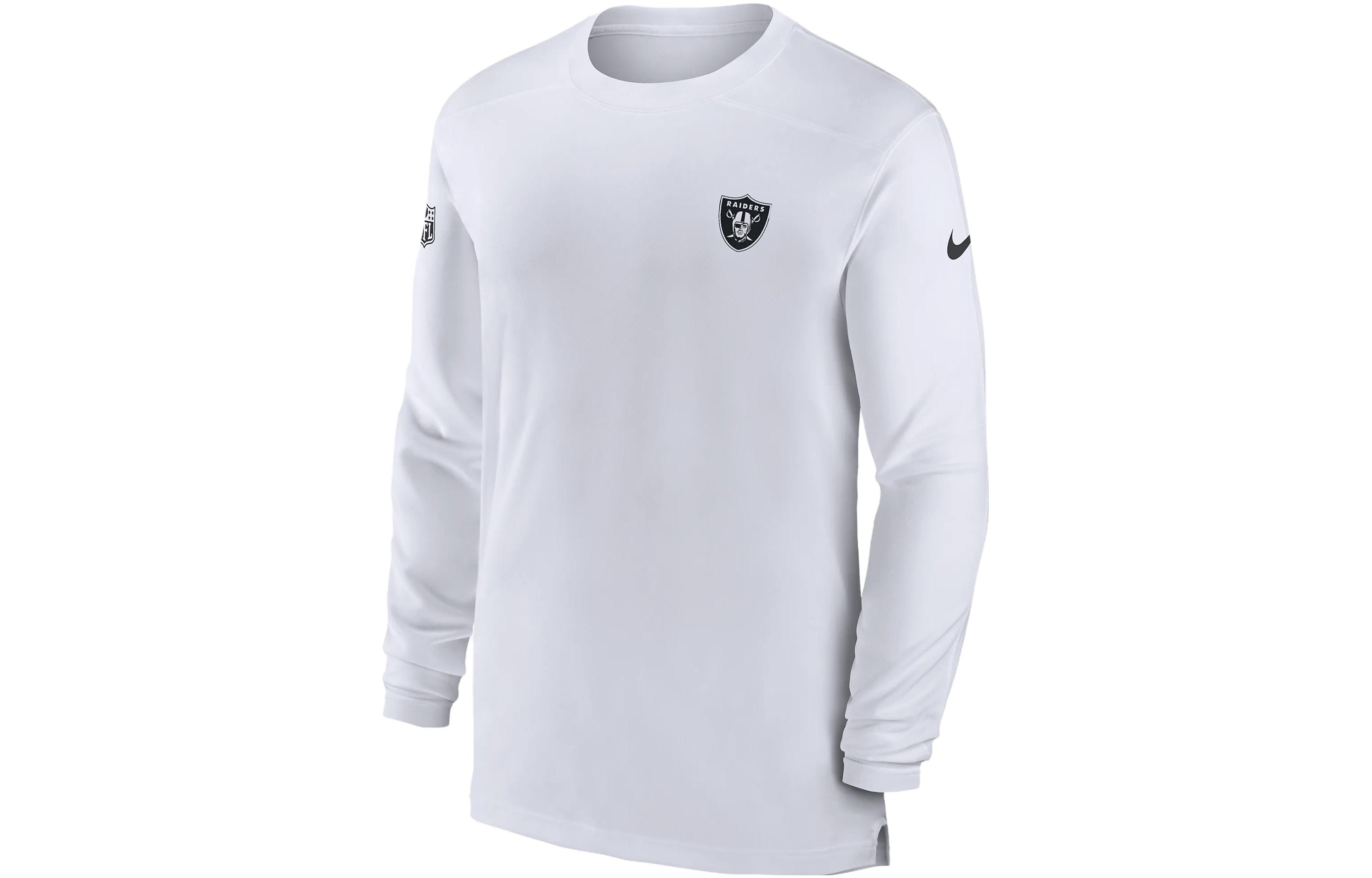 Nike Dri-FIT Sideline Coach NFL Las Vegas Raiders Logo Sweatshirt White 00M210A8D-0BK