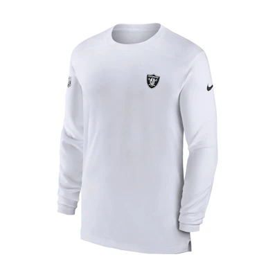Nike Dri-FIT Sideline Coach NFL Las Vegas Raiders Logo Sweatshirt White 00M210A8D-0BK