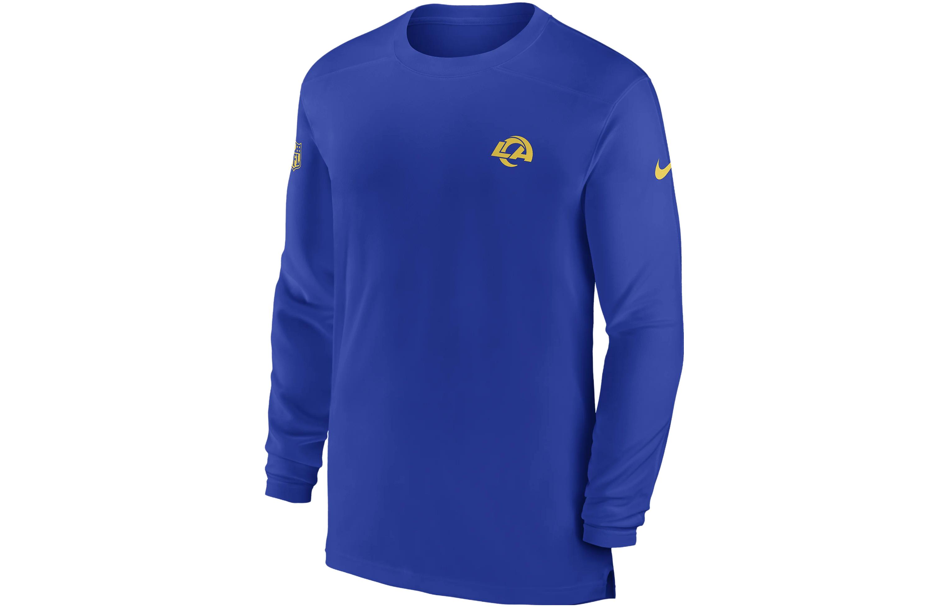 Nike Dri-FIT Sideline Coach NFL Los Angeles Rams Logo Sweatshirt Navy Blue Men 00M24NP95-0BK