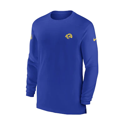 Nike Dri-FIT Sideline Coach NFL Los Angeles Rams Logo Sweatshirt Navy Blue Men 00M24NP95-0BK