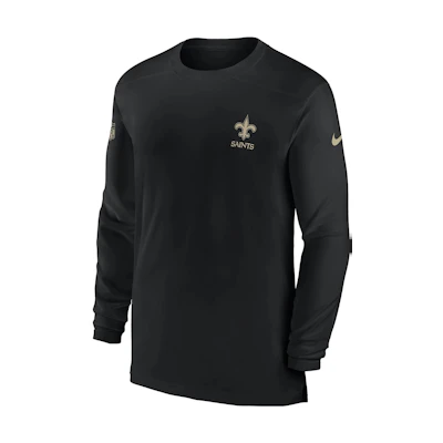 Nike Dri-FIT Sideline Coach NFL New Orleans Saints Logo Print Sweatshirt Black 00M200A7W-0BK