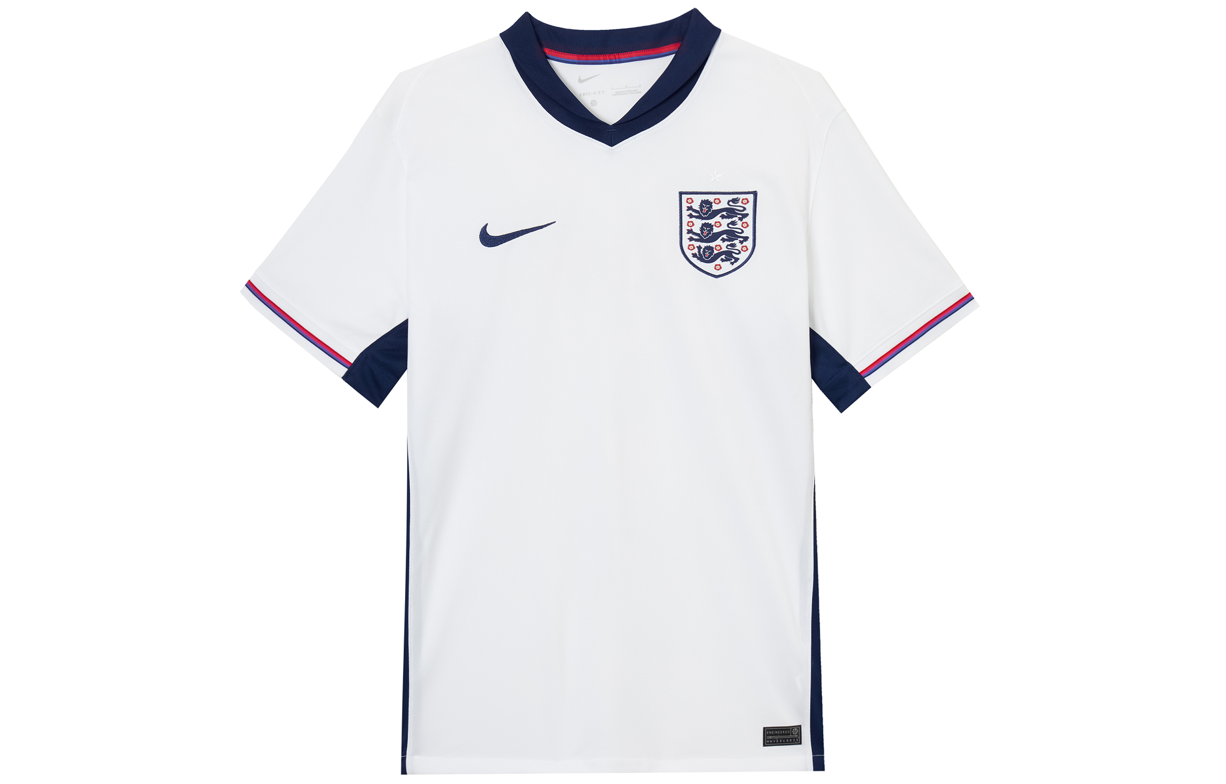 Nike Dri-Fit Slim-Fit Embroidered Logo Short Sleeve Soccer Jersey White Mens. FJ4285-100