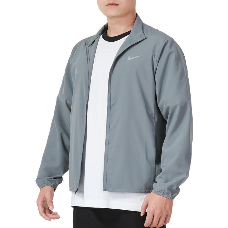 Shop Nike Dri-Fit Smoke Grey Logo Windproof Lightweight Sports Jacket FB7500-084