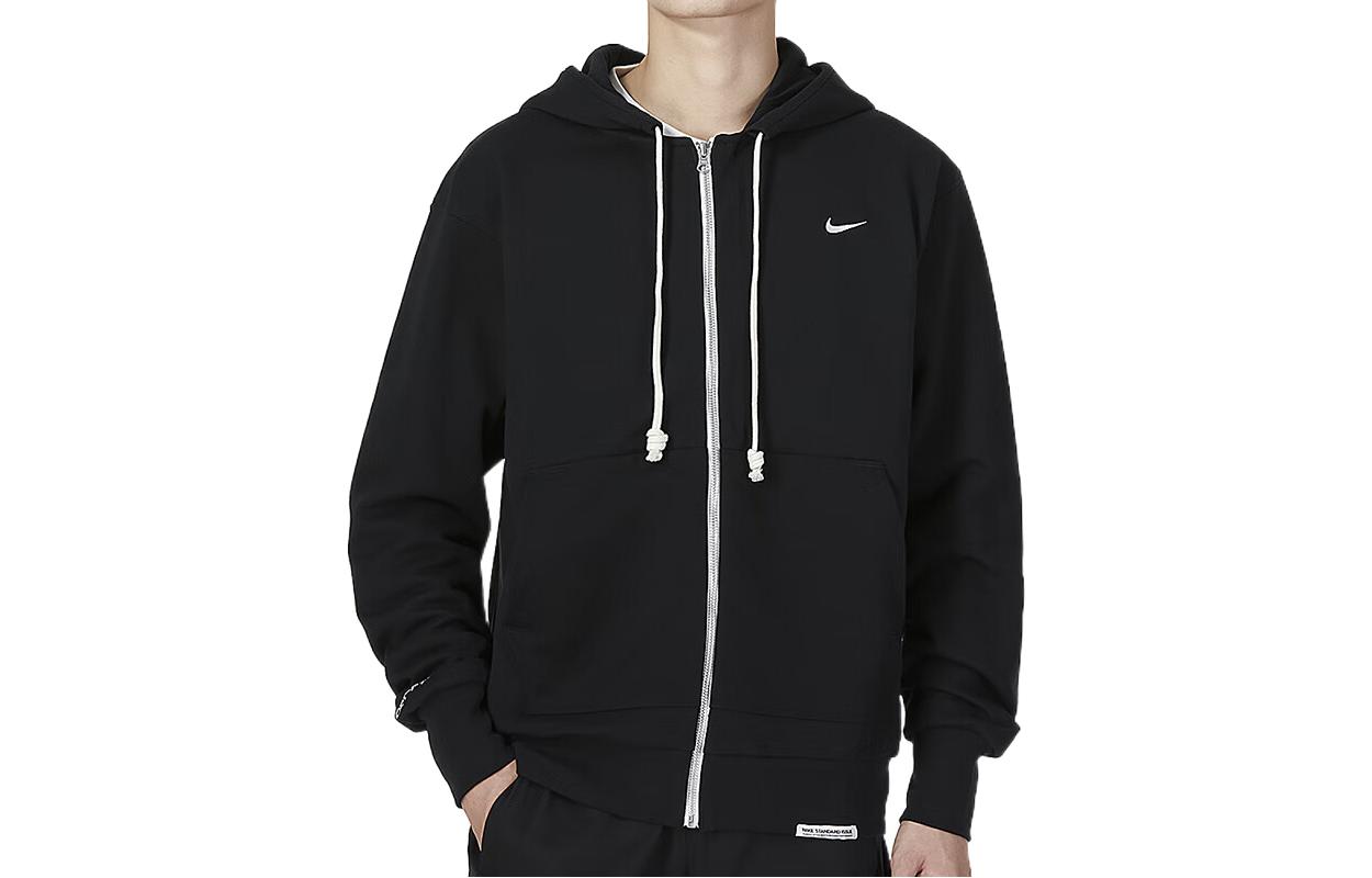 Nike Dri-Fit Solid Logo Zip Hoodie Jacket Black Running Fitness DQ5817-010 圖 4