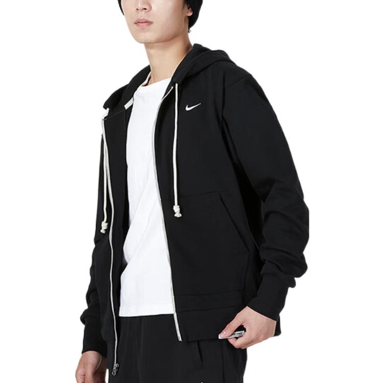 Nike Dri-Fit Solid Logo Zip Hoodie Jacket Black Running Fitness DQ5817-010 圖 7