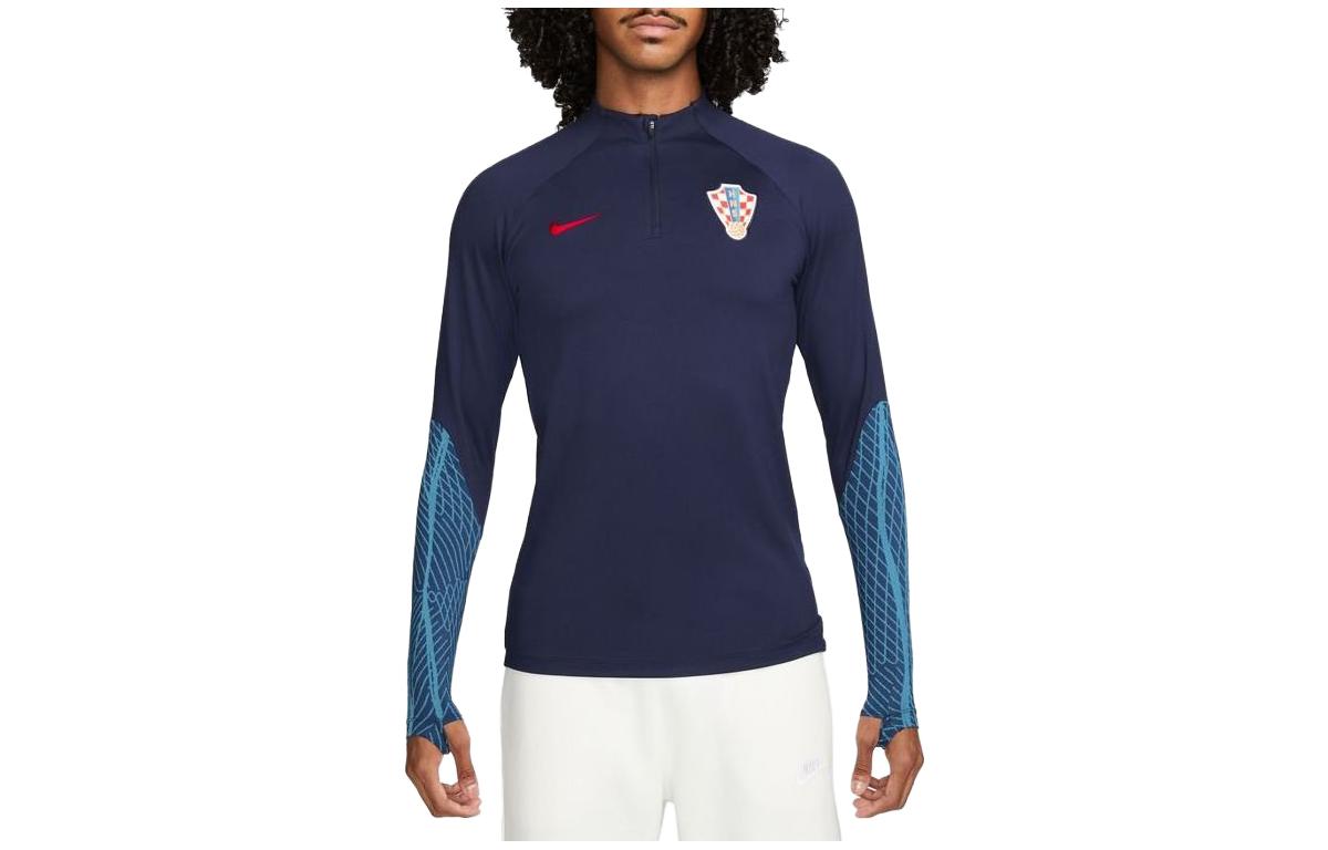 Nike Dri-FIT Strike Croatia World Cup Training Long-Sleeve Navy Soccer Top DH6453-498