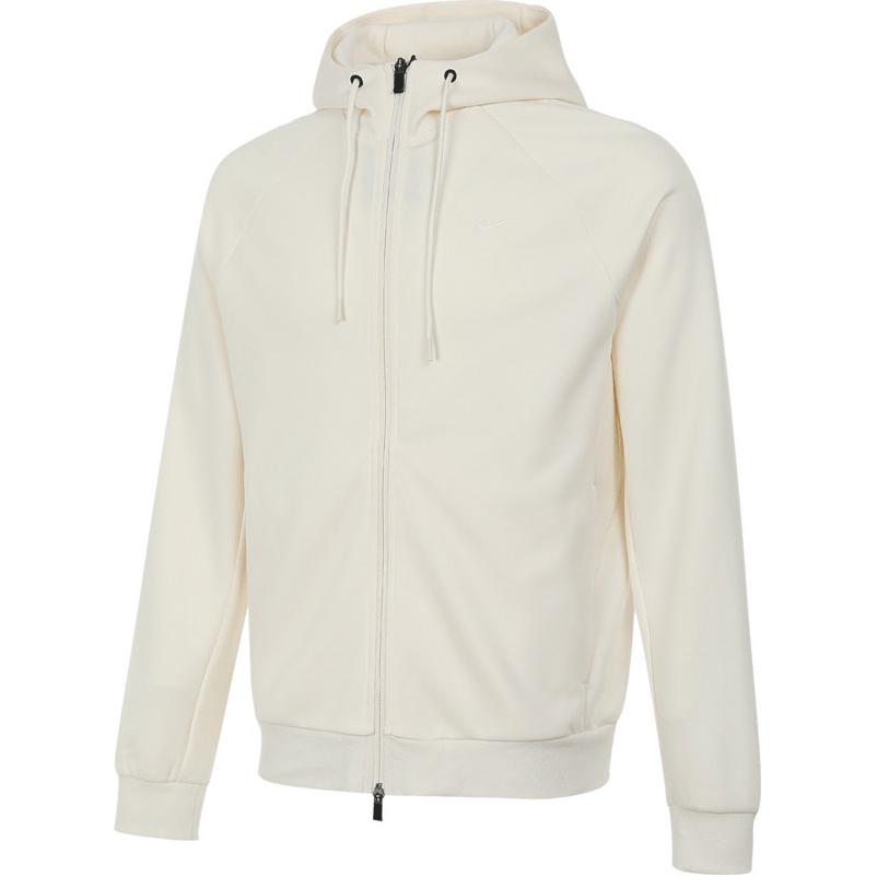Nike Dri-Fit White Full-Zip Hoodie Jacket - Lightweight & Breathable FZ0968-110